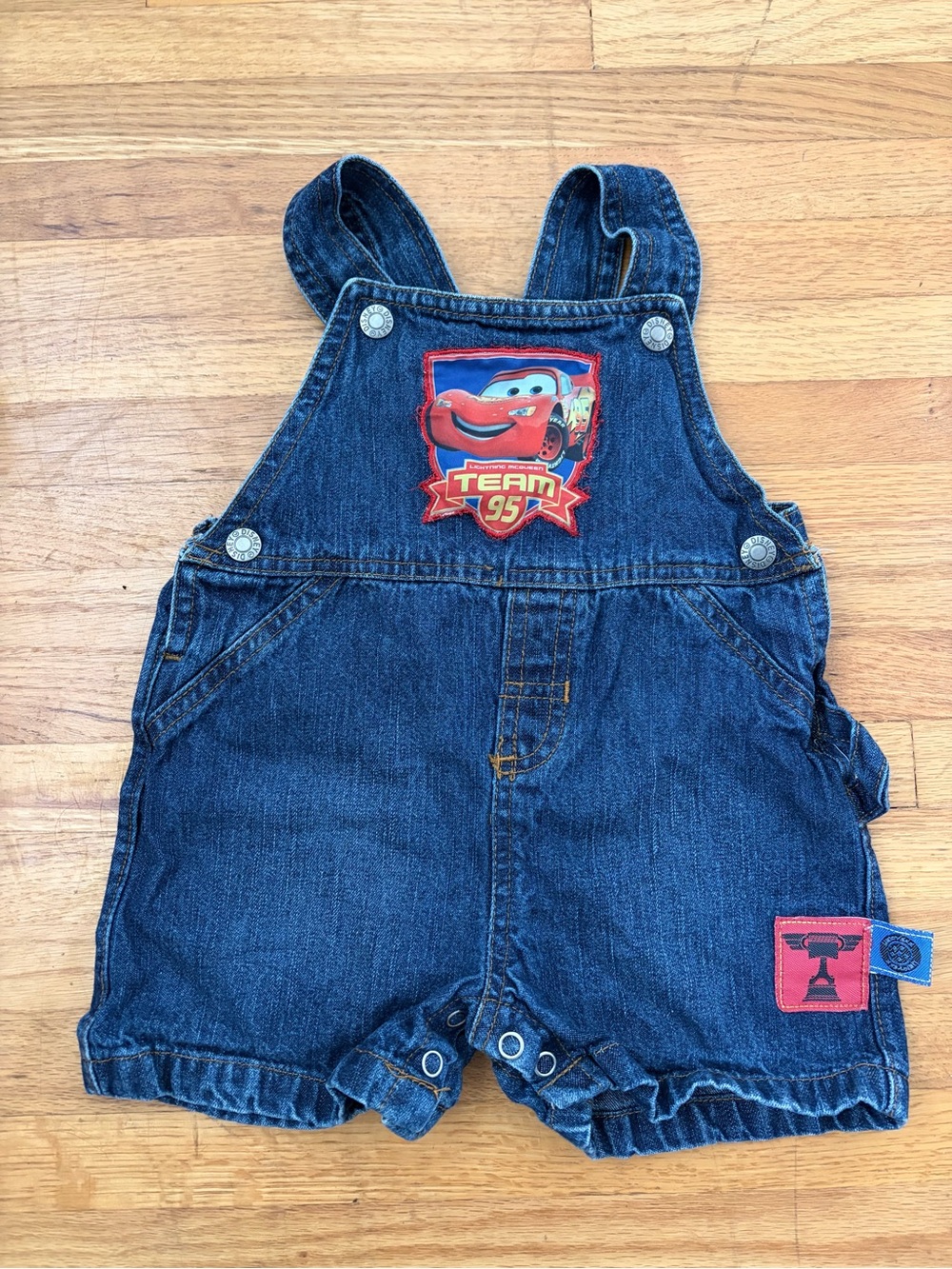Vintage Lightning McQueen Shortalls